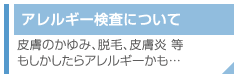 アレルギー検査について